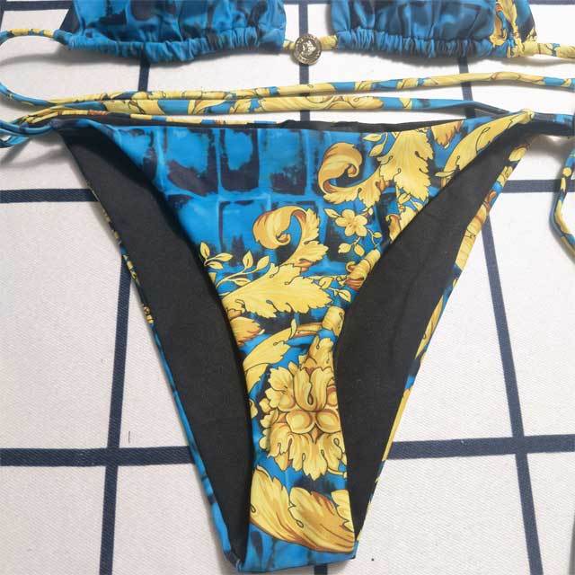 Printed Women Strappy Bikini Set