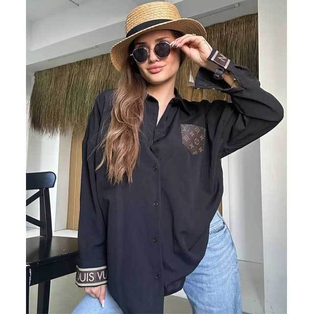 Embroidery Long Sleeve Casual Shirt
