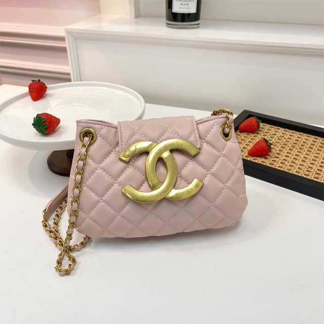 Metal Logo Leather Crossbody Bag