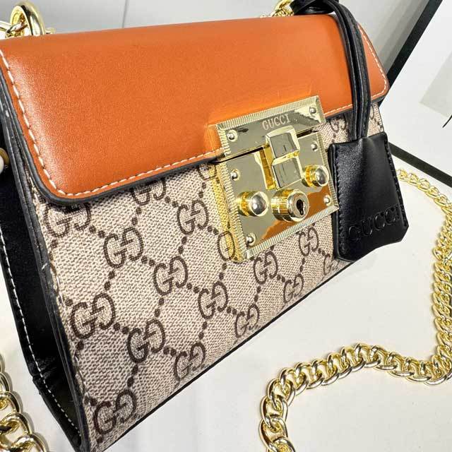 Chained Leather Fashion Messenger Bag