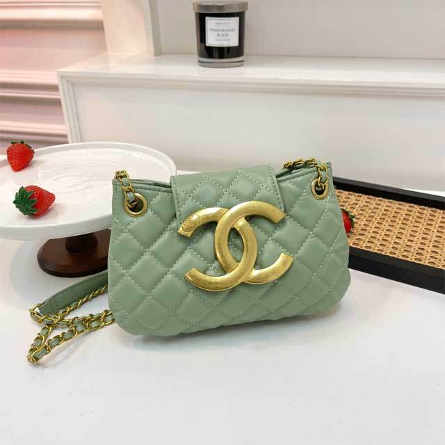 Metal Logo Leather Crossbody Bag
