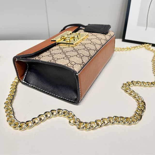 Chained Leather Fashion Messenger Bag