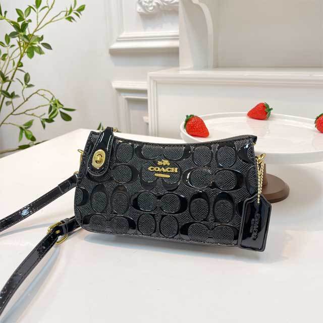 Metal Logo Fashion Leather Messenger Bag