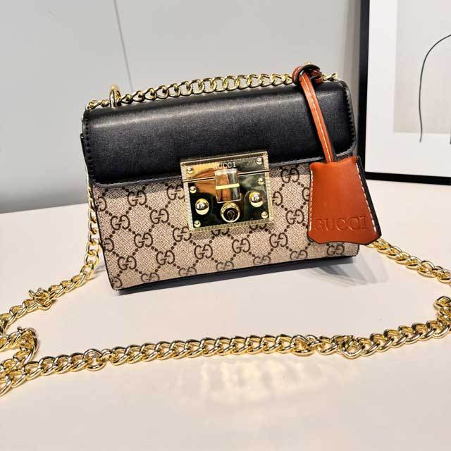 Chained Leather Fashion Messenger Bag