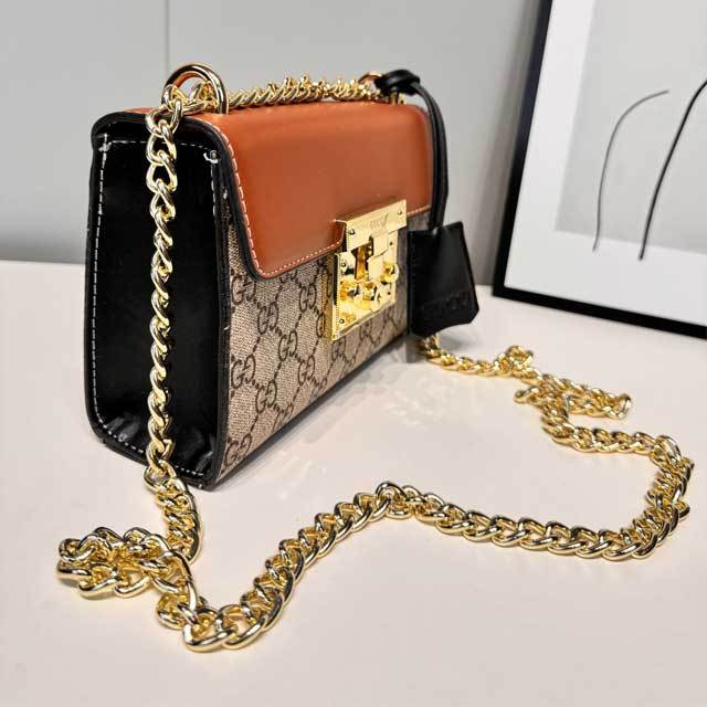 Chained Leather Fashion Messenger Bag