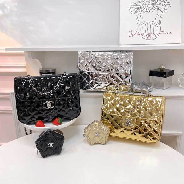 Metal Logo Leather Fashion Messenger Bag