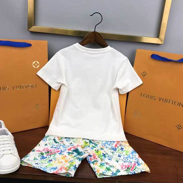 Colorful Print Children Two Piece Set(no trouser string)