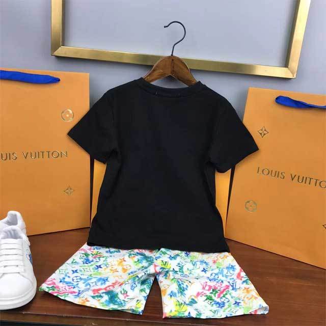 Colorful Print Children Two Piece Set(no trouser string)