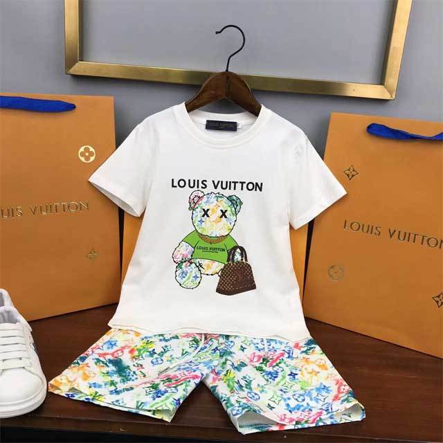 Colorful Print Children Two Piece Set(no trouser string)
