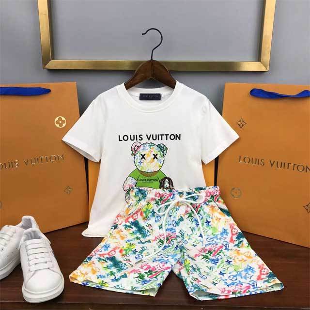 Colorful Print Children Two Piece Set(no trouser string)