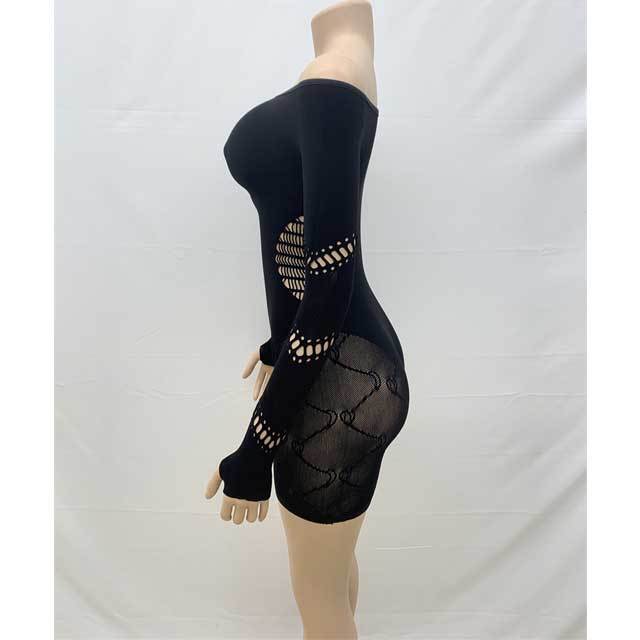 Hollow Out Off Shoulder Lingerie Romper