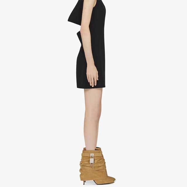 Shark Lock Fashion High Heeled Short Boots
