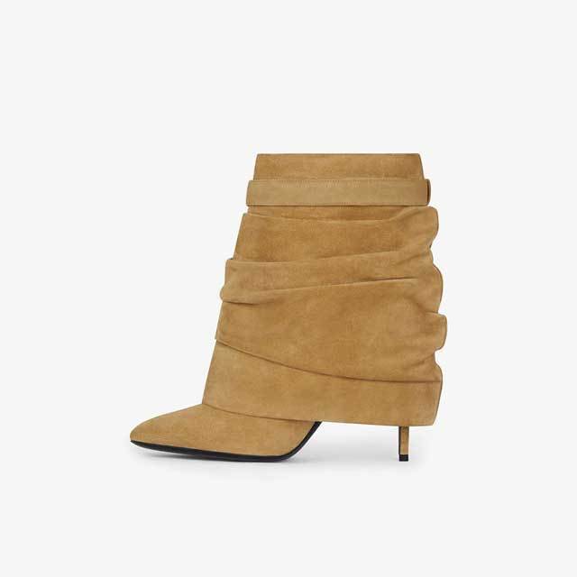 Shark Lock Fashion High Heeled Short Boots