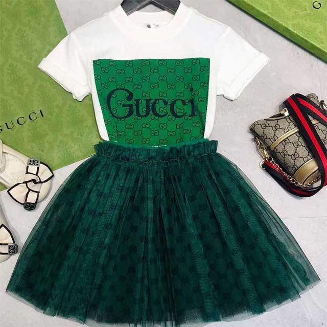 Girls Printed Top Mini Skirt Set