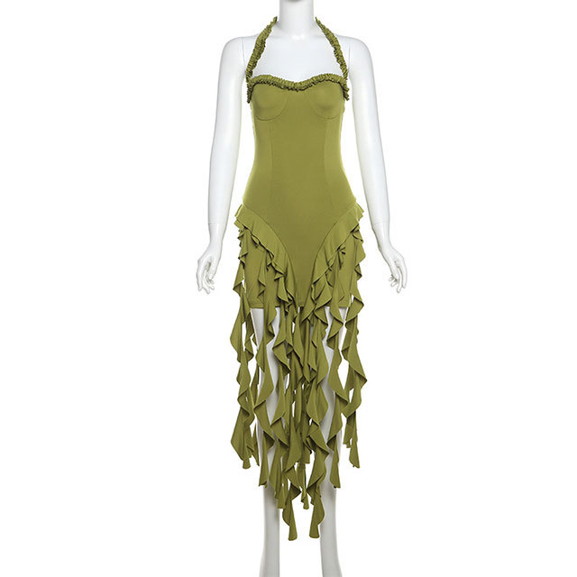 Halter Neck Tinker Tassel Dress