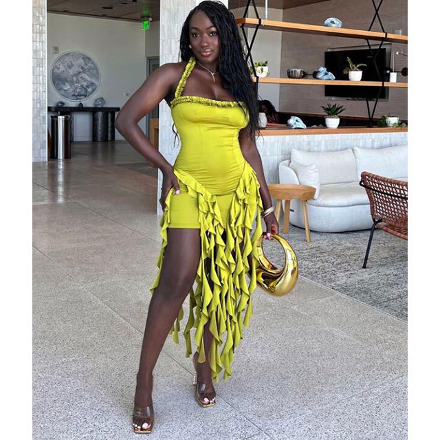 Halter Neck Tinker Tassel Dress