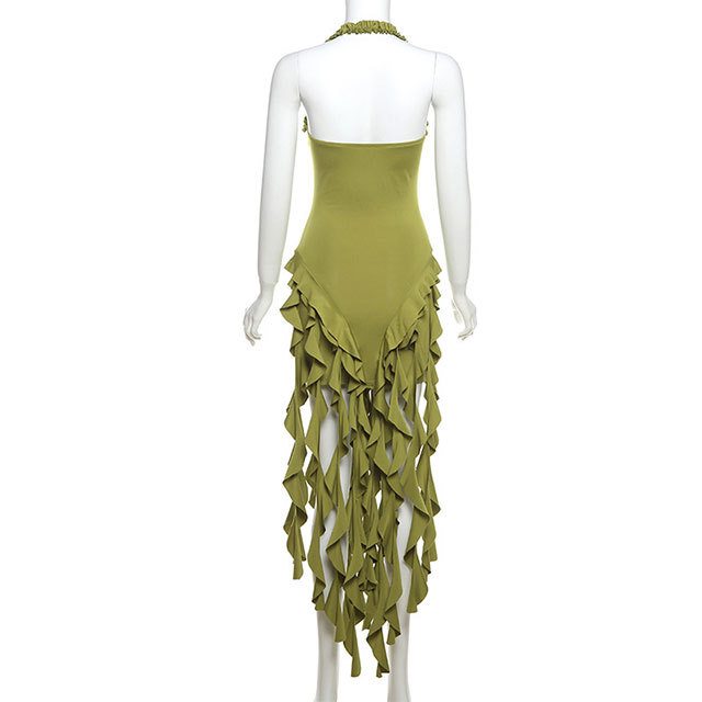 Halter Neck Tinker Tassel Dress