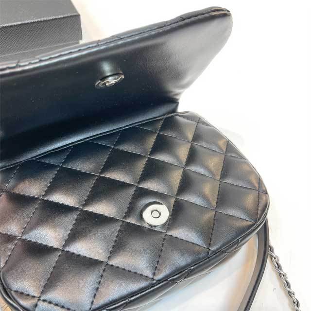 Metal Logo Leather Messenger Bag