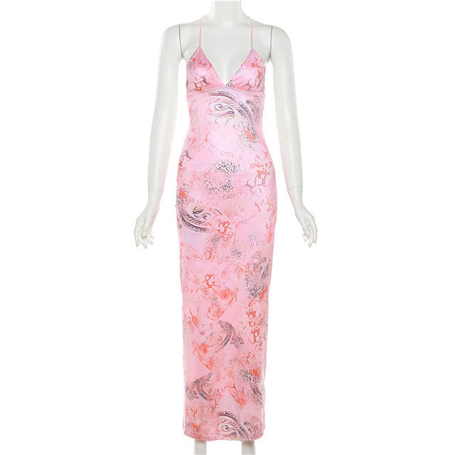 Backless Butterfly Maxi Dress