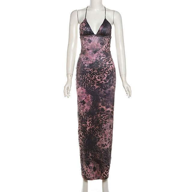 Backless Butterfly Maxi Dress