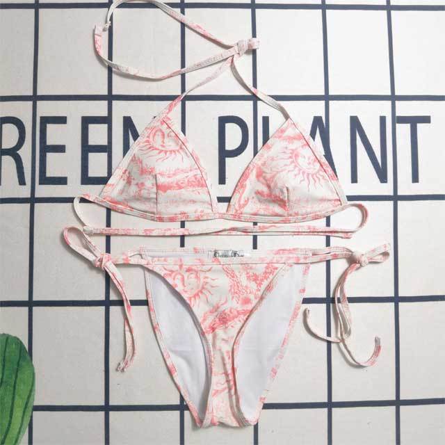 Printed Fashion Strappy Bikini Set