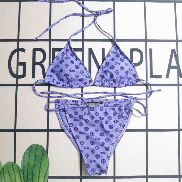 Printed Women Strappy Bikini Set