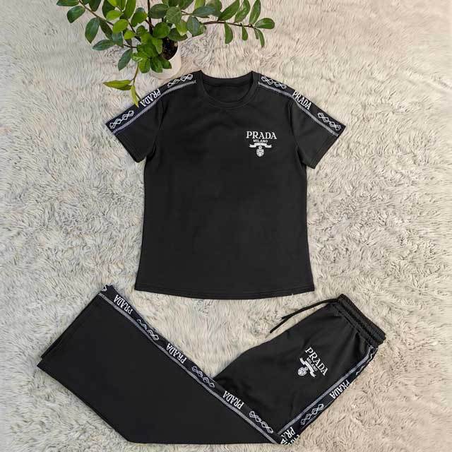 Embroidery Casual Jogging Pants Set