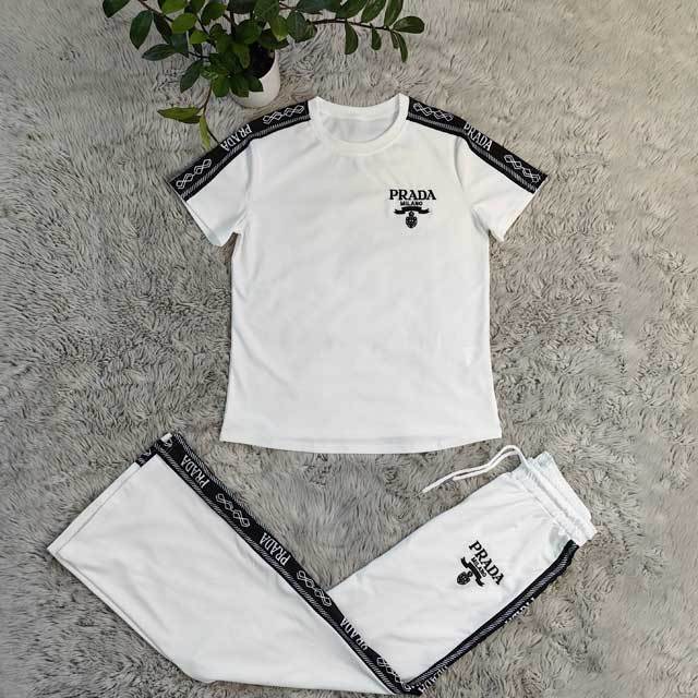 Embroidery Casual Jogging Pants Set