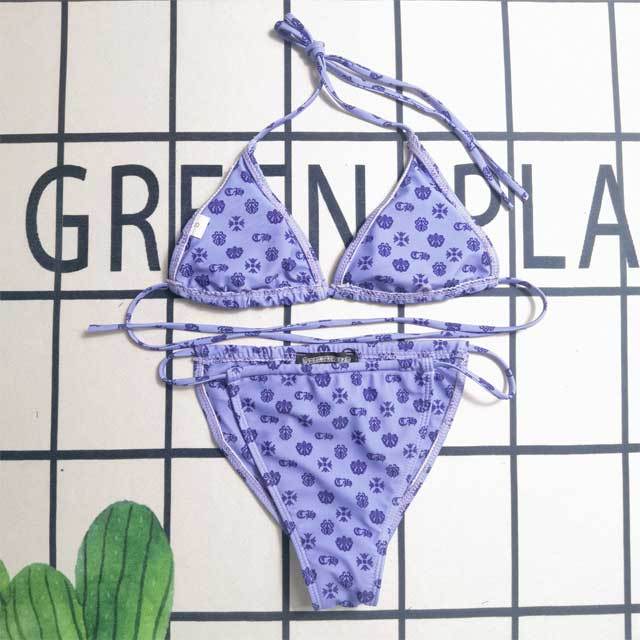Printed Women Strappy Bikini Set