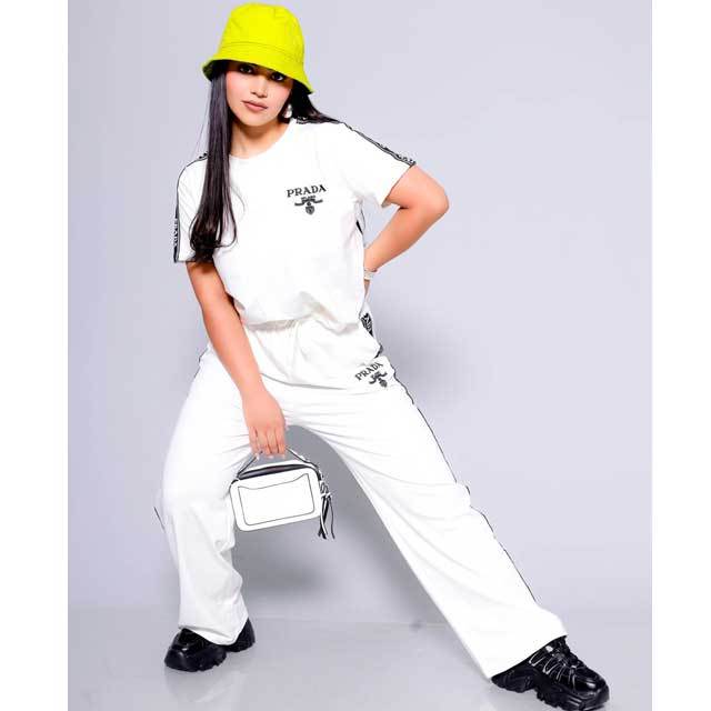 Embroidery Casual Jogging Pants Set