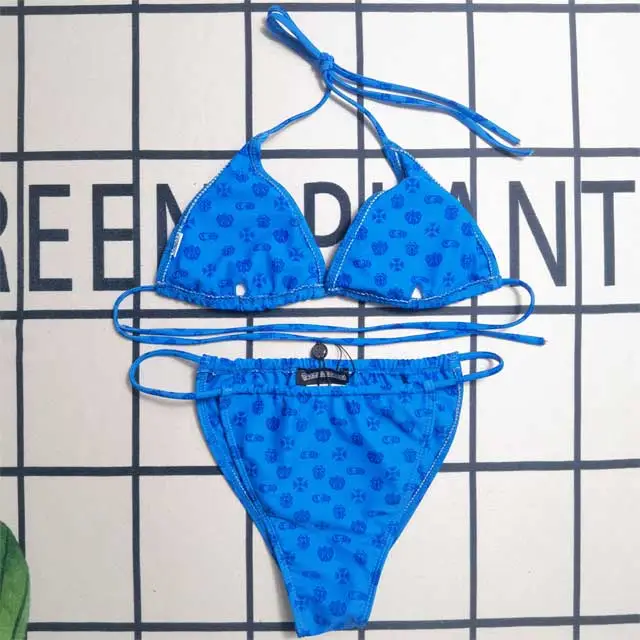 Printed Women Strappy Bikini Set