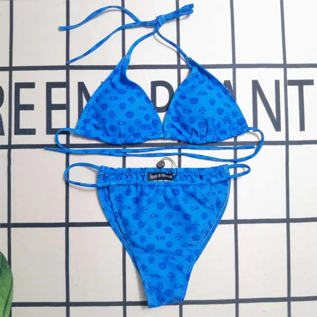 Printed Women Strappy Bikini Set