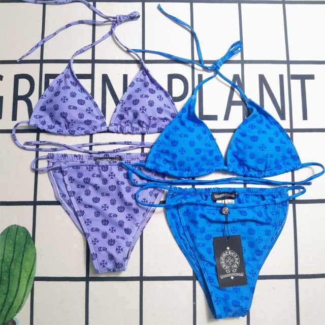 Printed Women Strappy Bikini Set