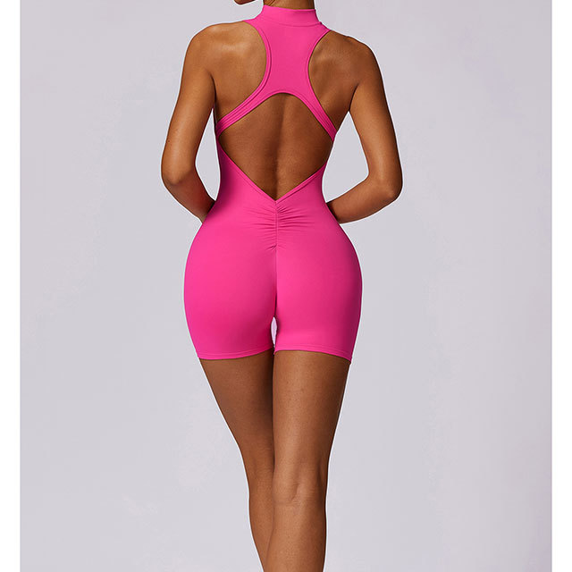 Hollow Out Sleeveless Yoga Romper