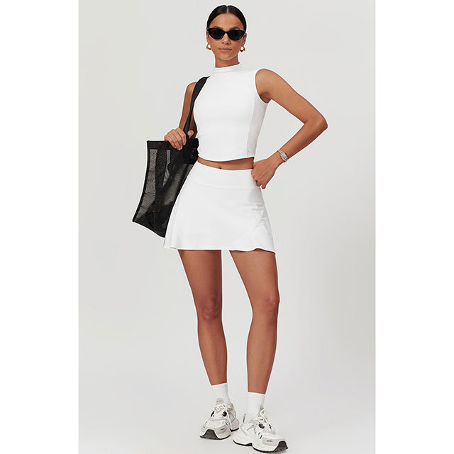 Casual Style Tank Top Mini Skirt Tennis Set
