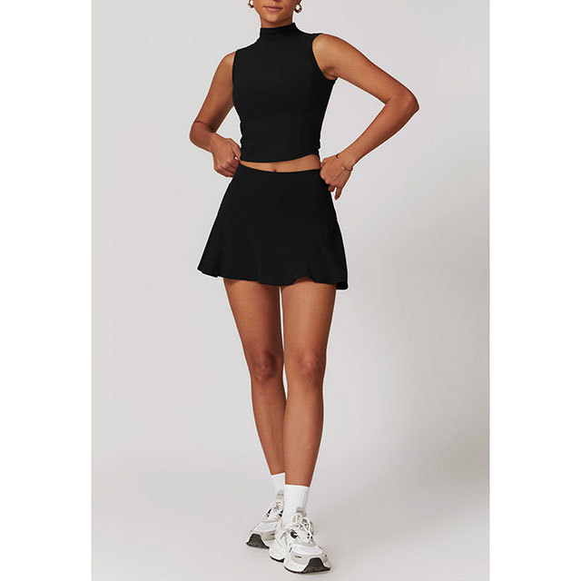 Casual Style Tank Top Mini Skirt Tennis Set