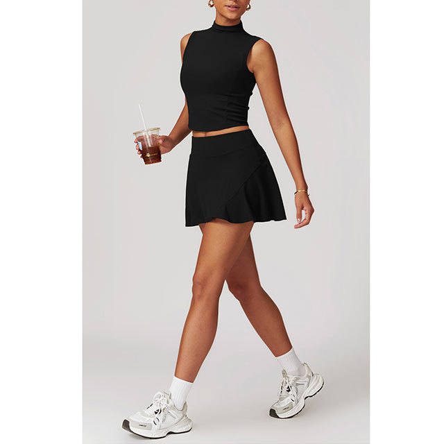 Casual Style Tank Top Mini Skirt Tennis Set