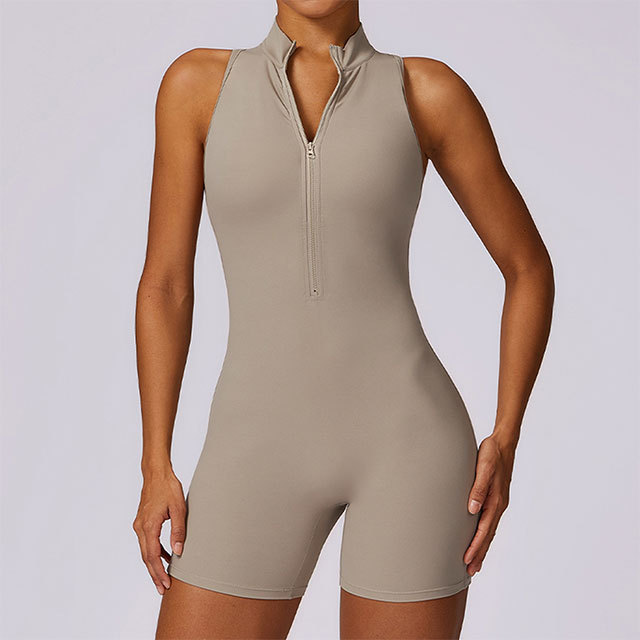 Hollow Out Sleeveless Yoga Romper