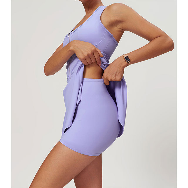 Sleeveless Zipper Up Tennis Dress