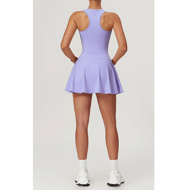 Sleeveless Zipper Up Tennis Dress