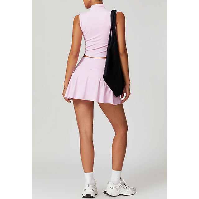 Casual Style Tank Top Mini Skirt Tennis Set