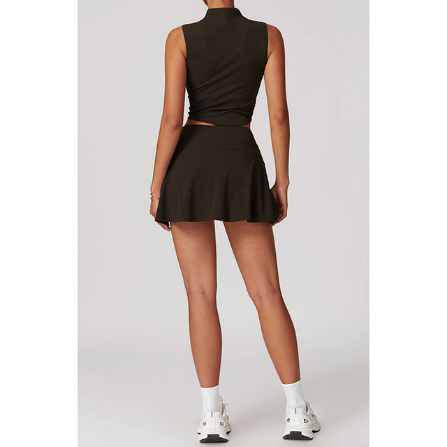 Casual Style Tank Top Mini Skirt Tennis Set