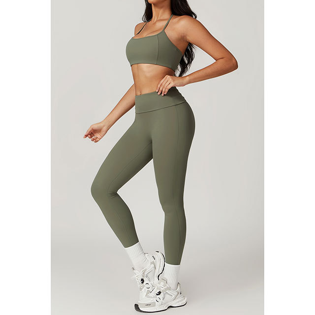 Halter Neck Bra Top Fitted Pant Set