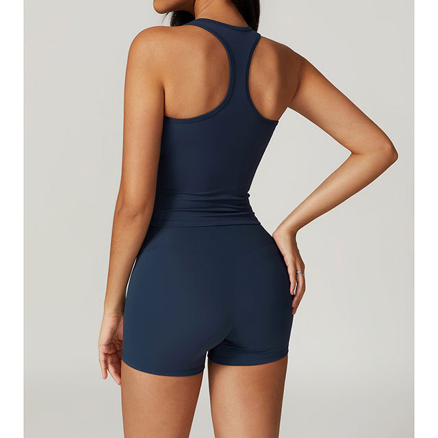 Solid Color Running Shorts Set