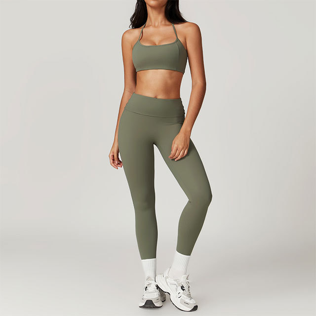 Halter Neck Bra Top Fitted Pant Set