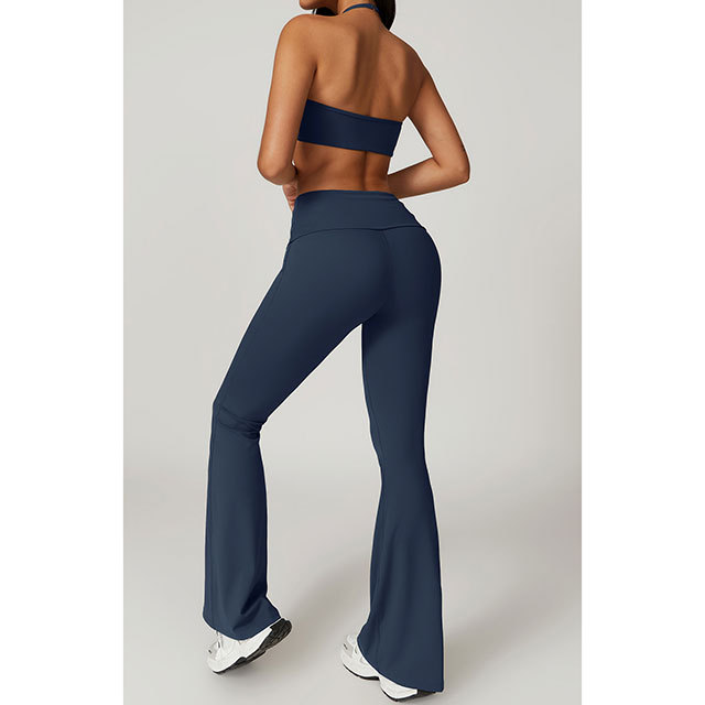 High Elastic Bell Pant Set Workout