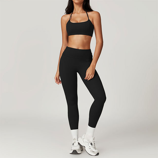 Halter Neck Bra Top Fitted Pant Set