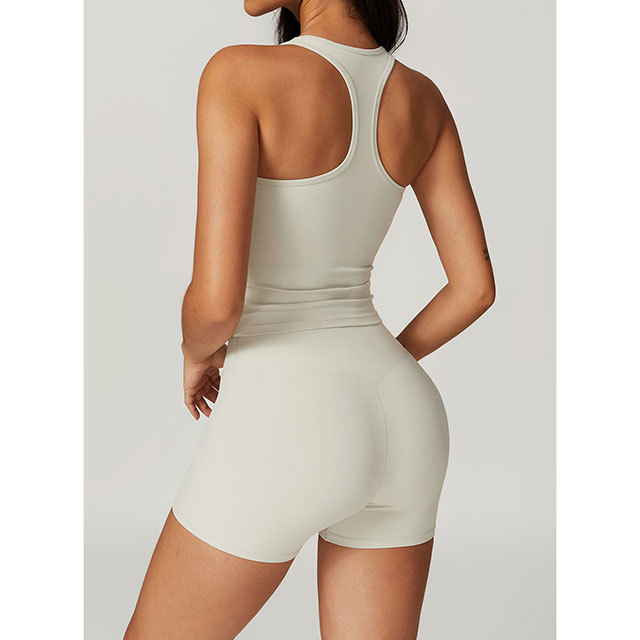 Solid Color Running Shorts Set