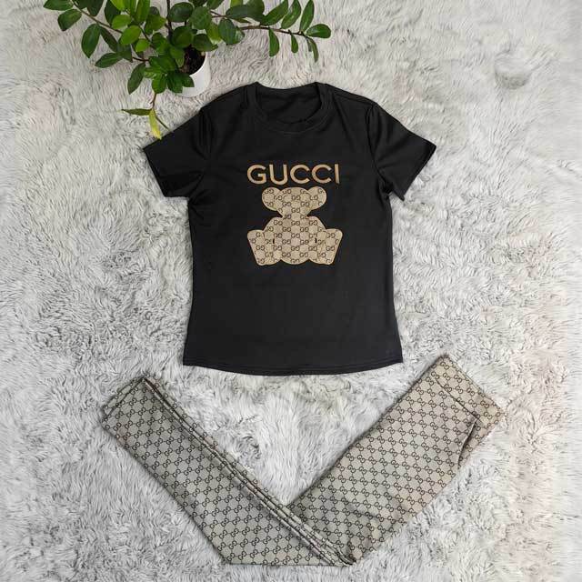 Embroidery Short Sleeve Casual Tracksuit Set