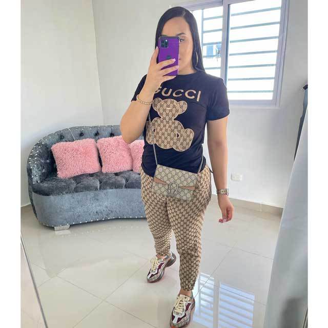 Embroidery Short Sleeve Casual Tracksuit Set